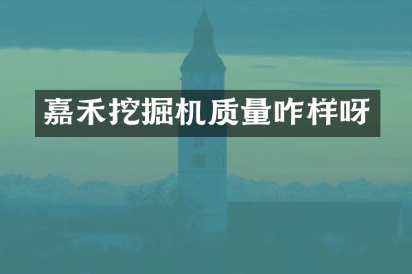 嘉禾挖掘机质量咋样呀