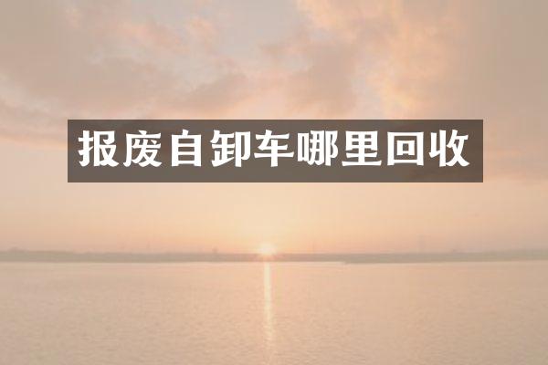 报废自卸车哪里回收