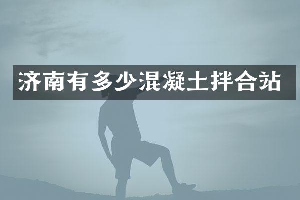 济南有多少混凝土拌合站