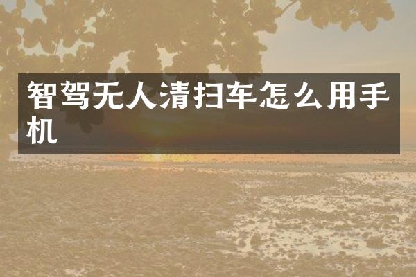 智驾无人清扫车怎么用手机