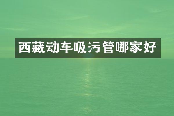 西藏动车吸污管哪家好