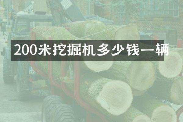 200米挖掘机多少钱一辆