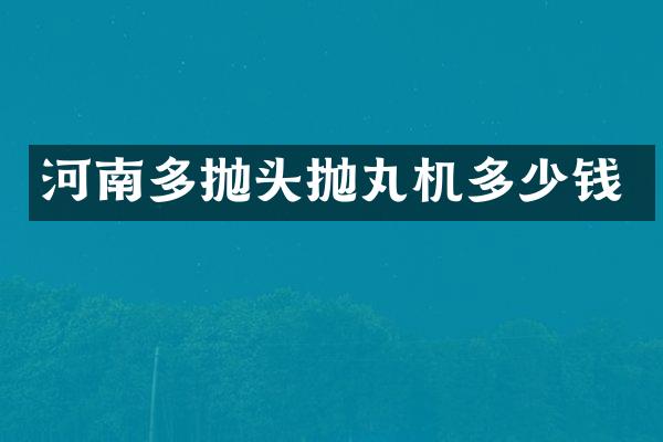 河南多抛头抛丸机多少钱