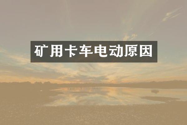 矿用卡车电动原因