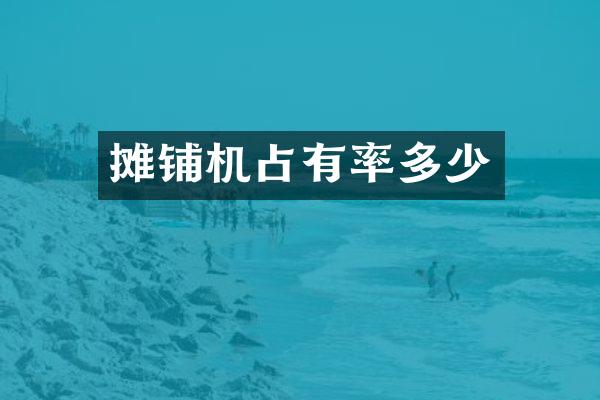 摊铺机占有率多少