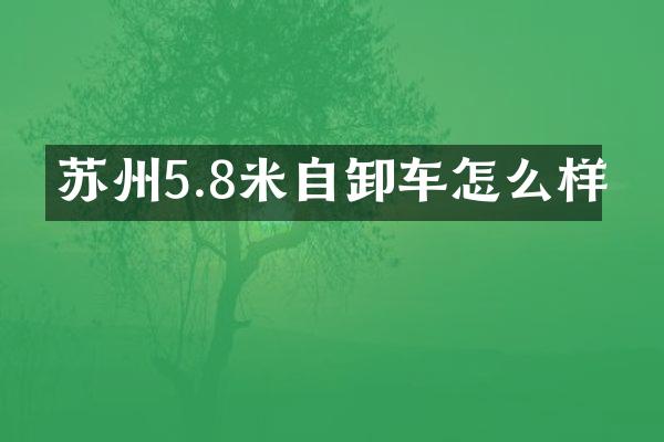 苏州5.8米自卸车怎么样