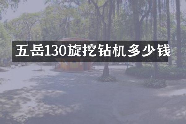 五岳130旋挖钻机多少钱