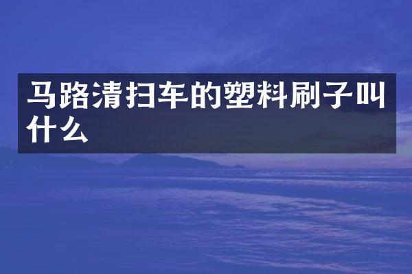 马路清扫车的塑料刷子叫什么