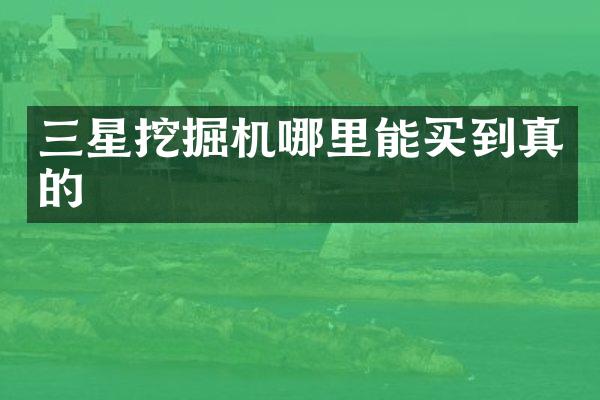 三星挖掘机哪里能买到真的