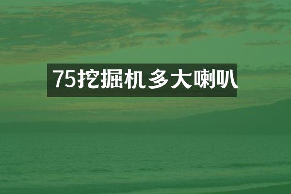 75挖掘机多大喇叭