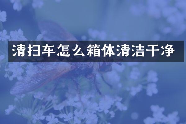 清扫车怎么箱体清洁干净