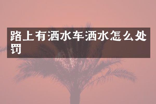 路上有洒水车洒水怎么处罚