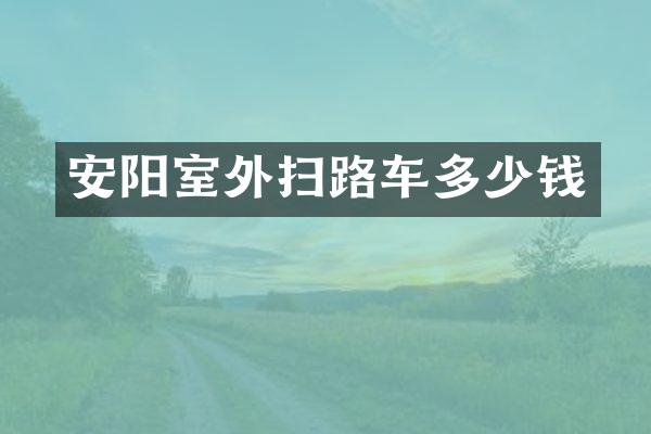 安阳室外扫路车多少钱