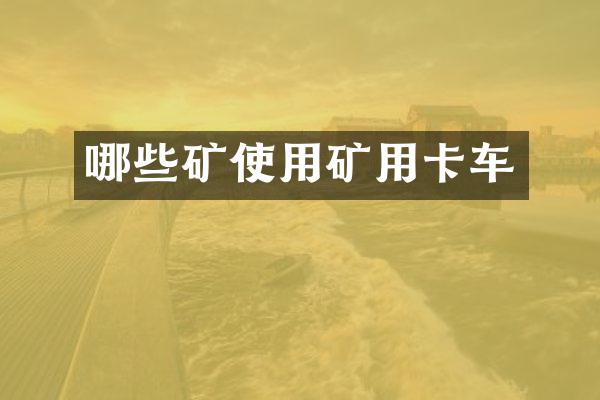 哪些矿使用矿用卡车