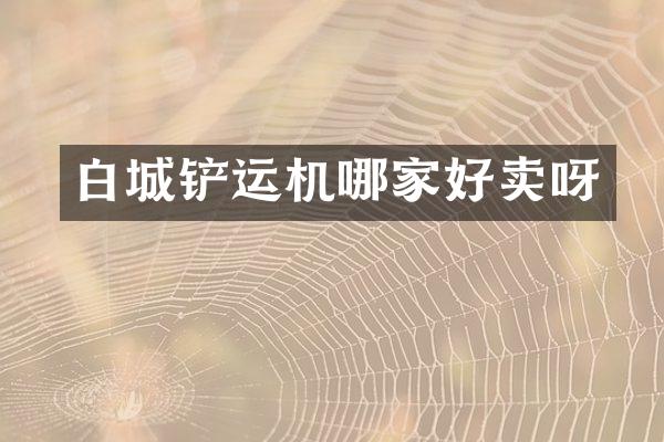 白城铲运机哪家好卖呀