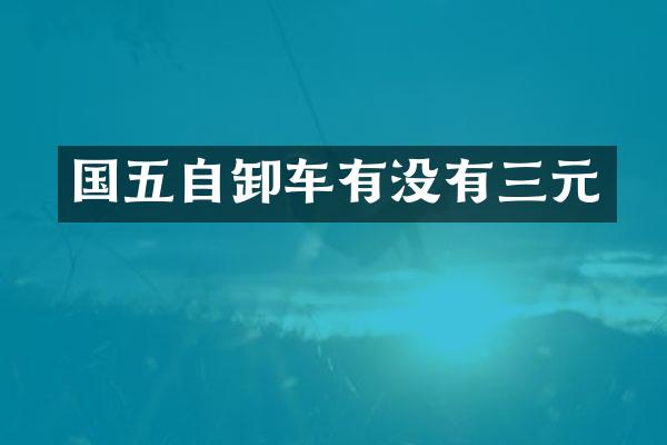 国五自卸车有没有三元