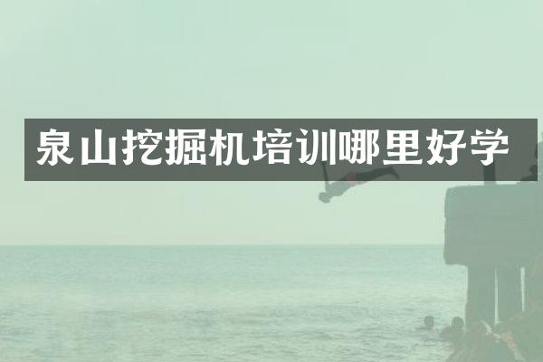 泉山挖掘机培训哪里好学