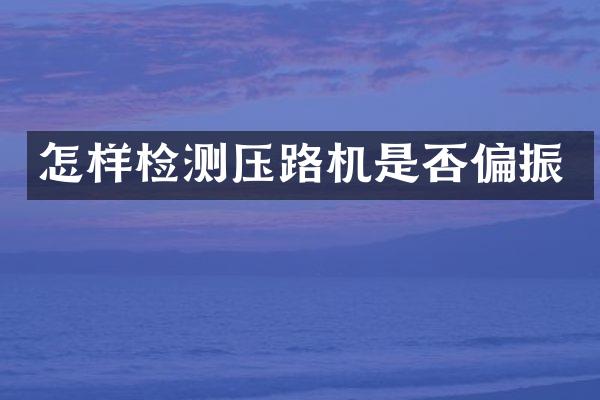 怎样检测压路机是否偏振