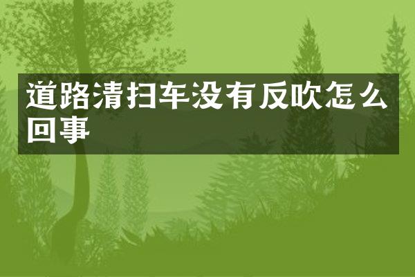 道路清扫车没有反吹怎么回事