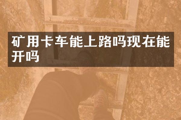 矿用卡车能上路吗现在能开吗