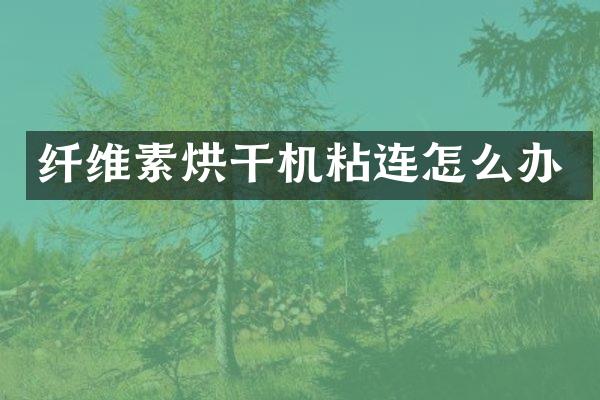 纤维素烘干机粘连怎么办