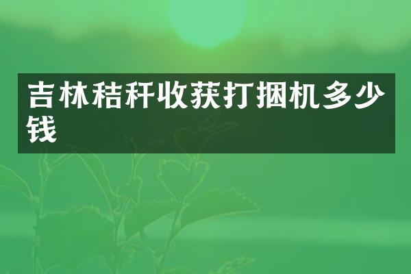 吉林秸秆收获打捆机多少钱