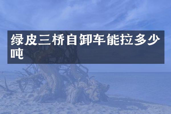 绿皮三桥自卸车能拉多少吨