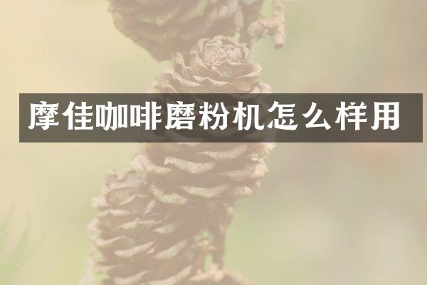 摩佳咖啡磨粉机怎么样用