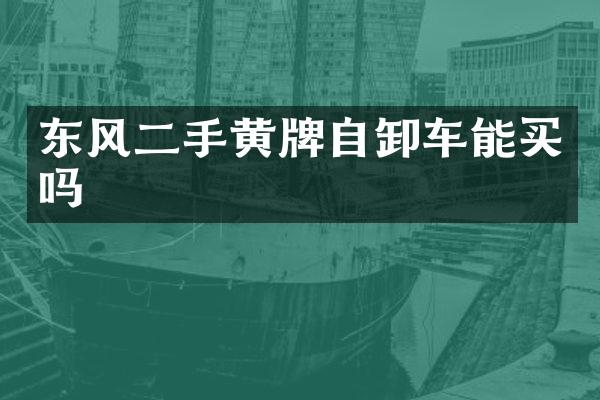 东风二手黄牌自卸车能买吗