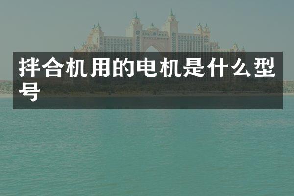 拌合机用的电机是什么型号