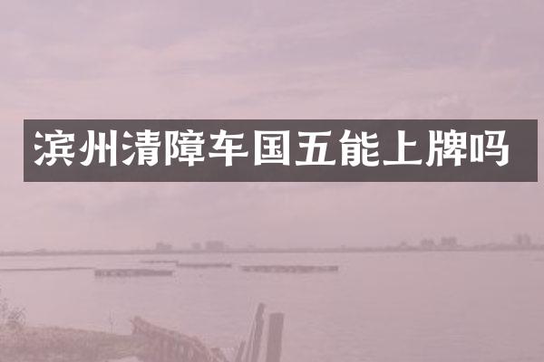 滨州清障车国五能上牌吗