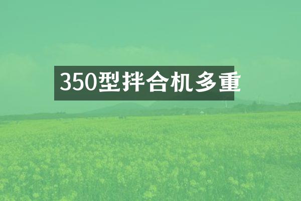 350型拌合机多重