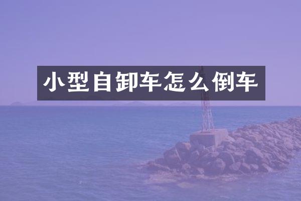 小型自卸车怎么倒车