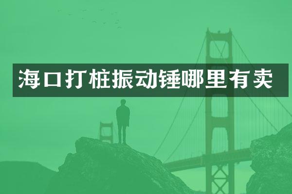 海口打桩振动锤哪里有卖