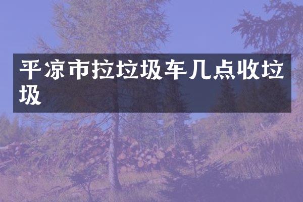 平凉市拉垃圾车几点收垃圾