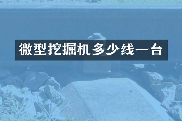 微型挖掘机多少线一台
