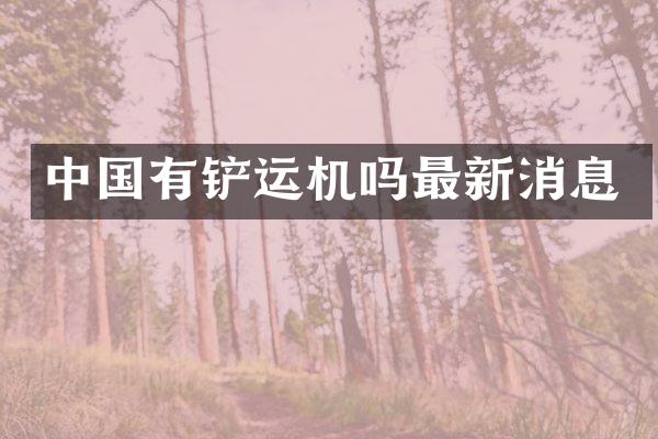 中国有铲运机吗最新消息