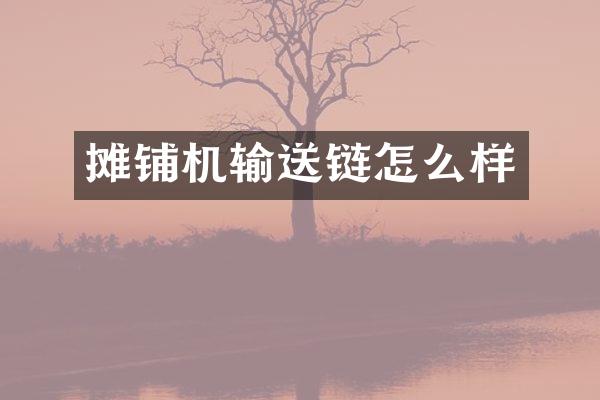 摊铺机输送链怎么样