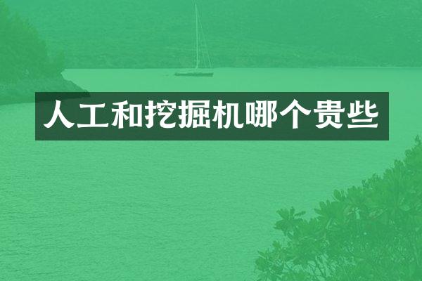 人工和挖掘机哪个贵些