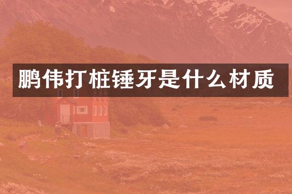 鹏伟打桩锤牙是什么材质