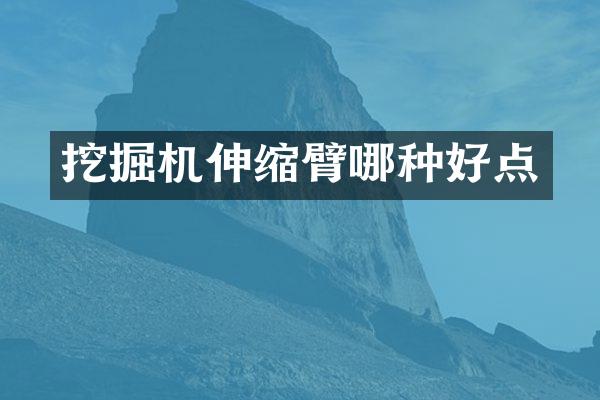 挖掘机伸缩臂哪种好点