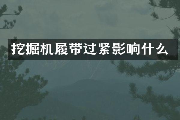 挖掘机履带过紧影响什么