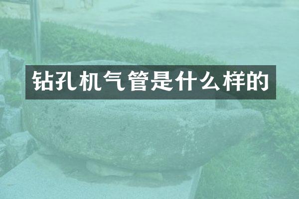 钻孔机气管是什么样的
