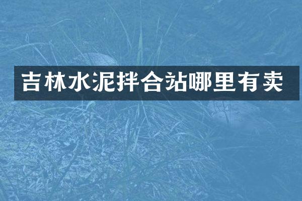 吉林水泥拌合站哪里有卖
