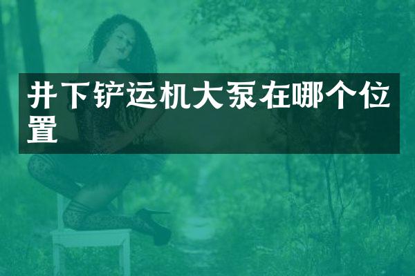 井下铲运机大泵在哪个位置