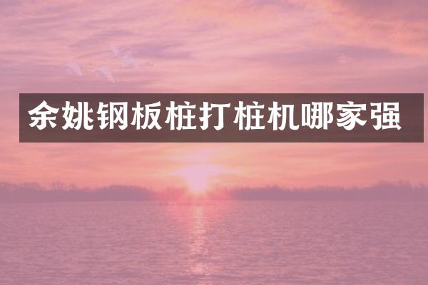 余姚钢板桩打桩机哪家强