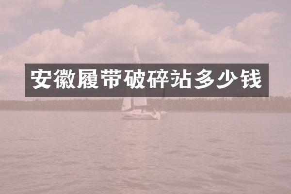 安徽履带破碎站多少钱