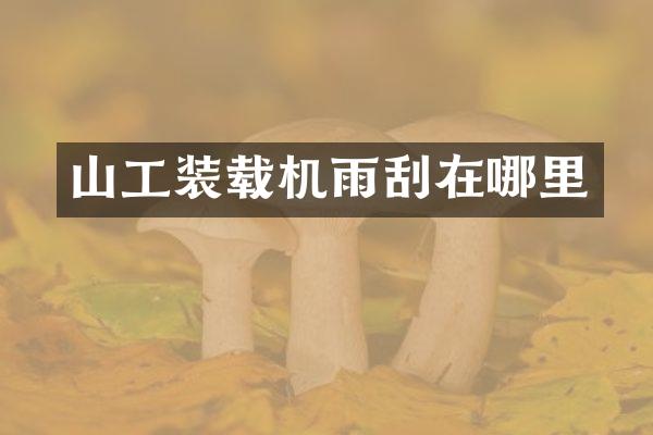 山工装载机雨刮在哪里