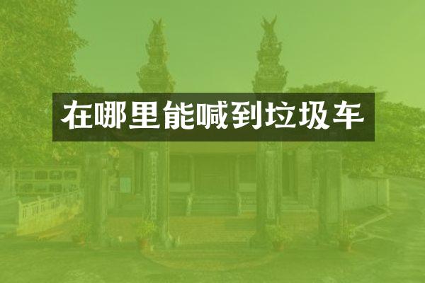 在哪里能喊到垃圾车
