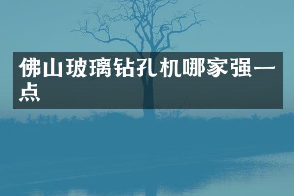 佛山玻璃钻孔机哪家强一点
